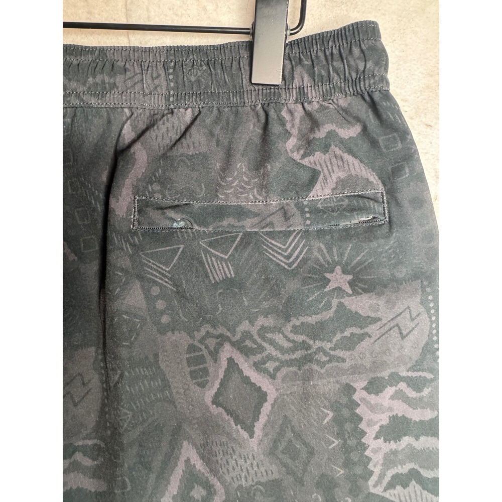 Maamgic Mens Swim Trunks Black Tribal Print Compression Liner Shorts 6in Inseam - Picture 10 of 11